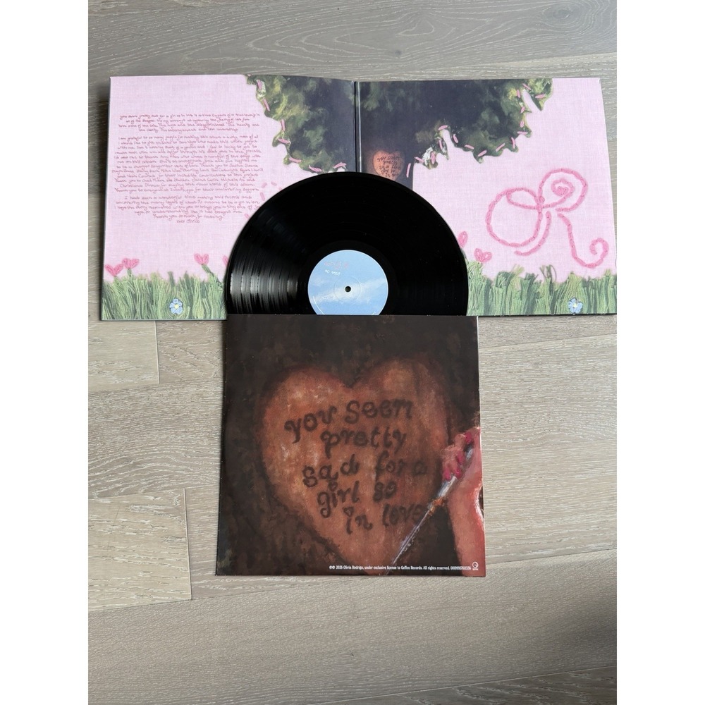 SIGNED OLIVIA RODRIGO VINYL-YOU SEEM PRETTY SAD IN HAND SHIPS ASAP ❤️✅ NEW RARE - Picture 4 of 5